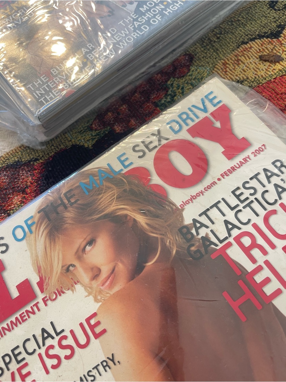 Playboy Magazine February 2007 Tricia Helfer Centerfold Intact Solid Condition